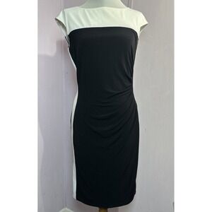 Lauren Ralph Lauren Women's Dress Size 6 Black/White Sleeveless MSRP $134 NWT